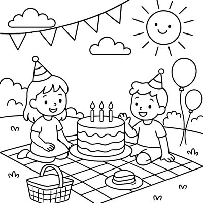 Outdoor Birthday Party With Spring Decorations