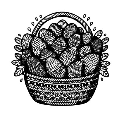 A Basket Full Of Easter Eggs