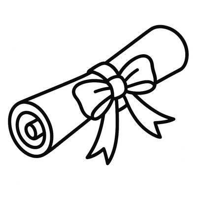 Diploma Scroll With Ribbon