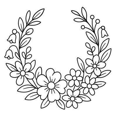 Flower Crown Made Of Spring Wildflowers