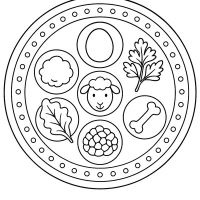 A Seder Plate With Traditional Foods And Symbols