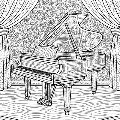 A Grand Piano On A Stage