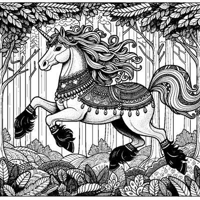 A Centaur Galloping Through A Forest