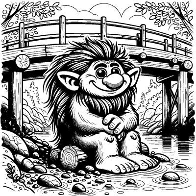 A Friendly Troll Under A Bridge