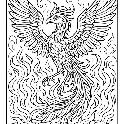 A Phoenix Rising With Flowers In Its Wings