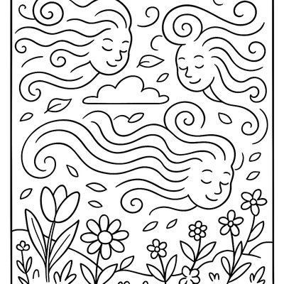 Wind Spirits Bringing Spring Breezes