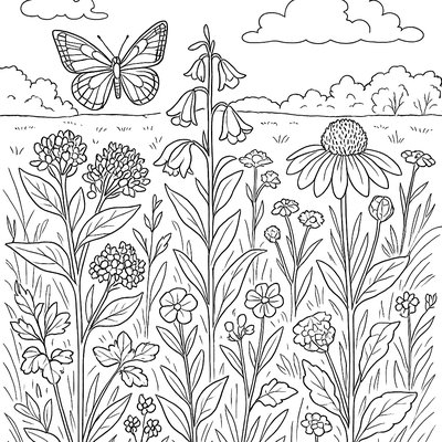 A Meadow Habitat With Endangered Wildflowers