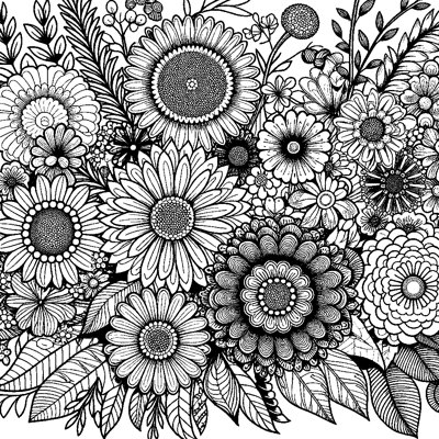 A Garden With Different Flowers