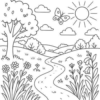 Late Spring Landscape Transitioning To Early Summer