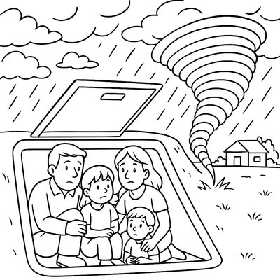 Tornado Warning With Family In Storm Shelter