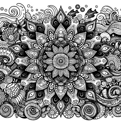 A Ocean Themed Mandala