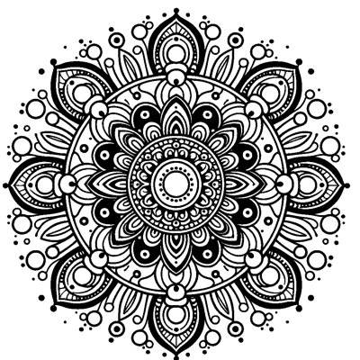 A Simple Mandala With Circles