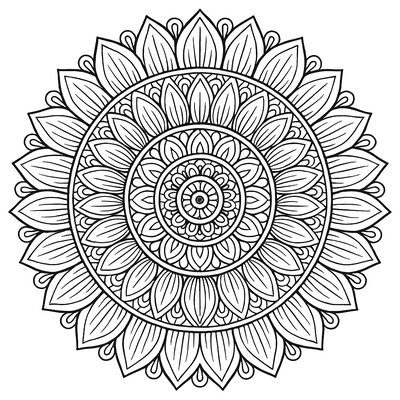 A Mandala Pattern Inspired By Sunflower Petals