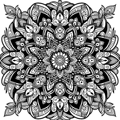 A Kaleidoscope Pattern With Symmetrical Shapes