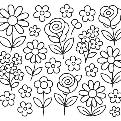 Repeating Pattern Of Easter Eggs And Spring Flowers