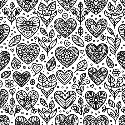 Simple Heart Pattern Repeating