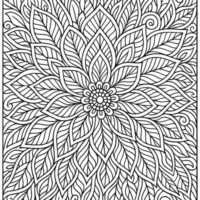 Intricate Mandala Pattern Inspired By Flower Petals And Leaves