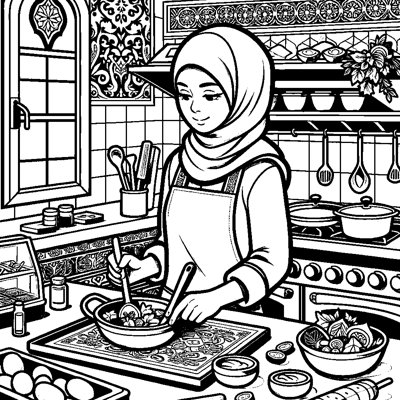 A Chef Cooking In A Kitchen