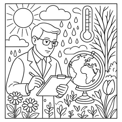 A Scientist Studying Climate Change Effects On Spring