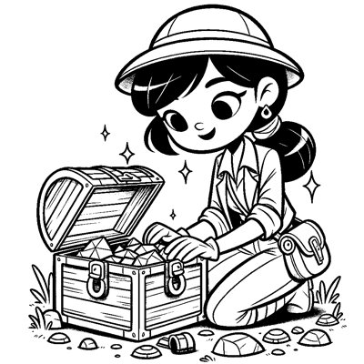An Archaeologist Discovering A Treasure Chest