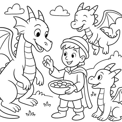 Dragon Trainer Feeding Friendly Dragons