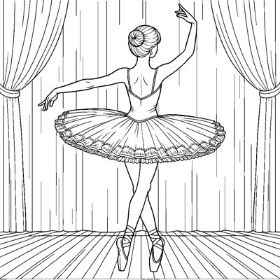A Ballet Dancer In A Tutu On Stage