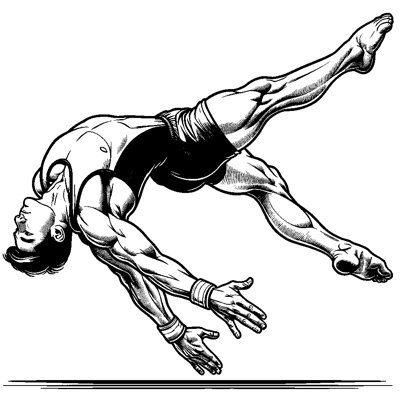A Gymnast Doing A Flip