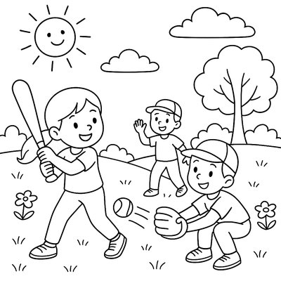 Children Playing Hopscotch In A Playground