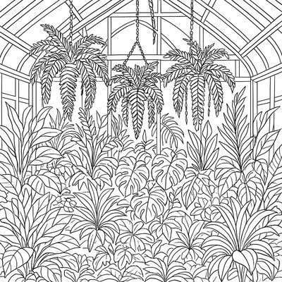 Greenhouse Filled With Exotic Spring Flowers