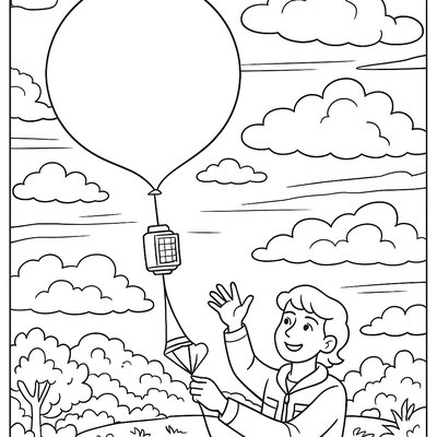 Weather Balloon Launching To Monitor Atmospheric Conditions