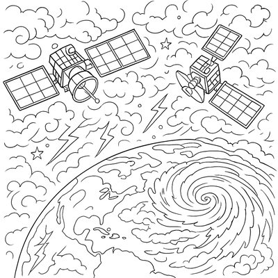 Weather Satellite Monitoring Earth's Spring Changes