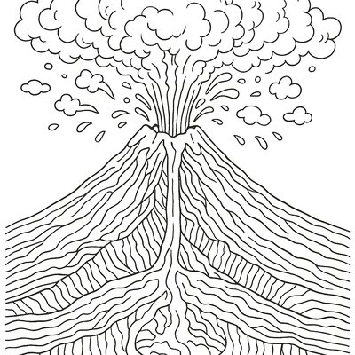 A Detailed Cross-section Of A Volcano Showing The Magma Chamber, Conduit, And Eruption Cloud