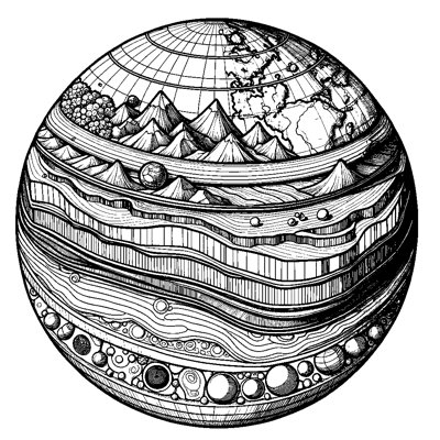 Layers Of The Earth In Cross-section