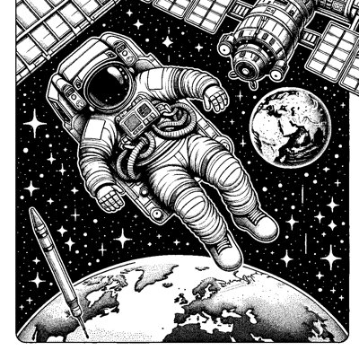 An Astronaut Floating In Space