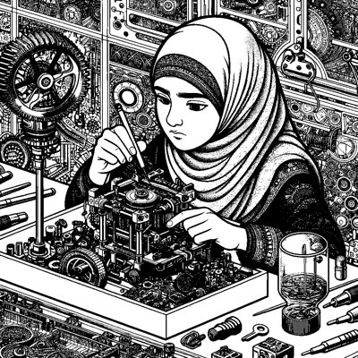 A Child Building A Robot From Parts On A Workbench