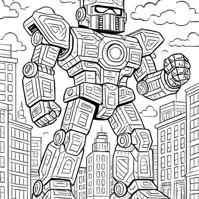 A Giant Robot In A City