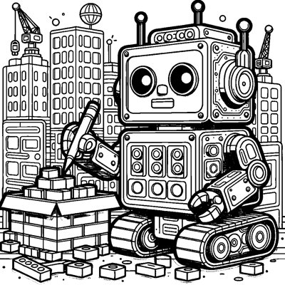 A Robot Building Something