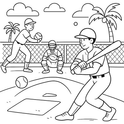 Baseball Players At Spring Training Practice