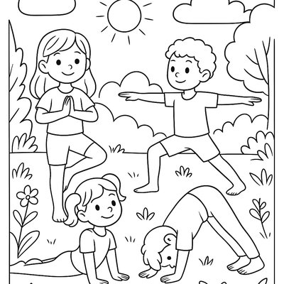 Children Doing Nature Hiking With Backpacks