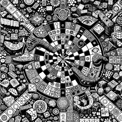 A Giant Board Game With Game Pieces