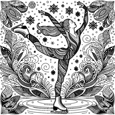 A Figure Skater Spinning On Ice