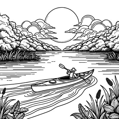 A Kayak On A Calm River