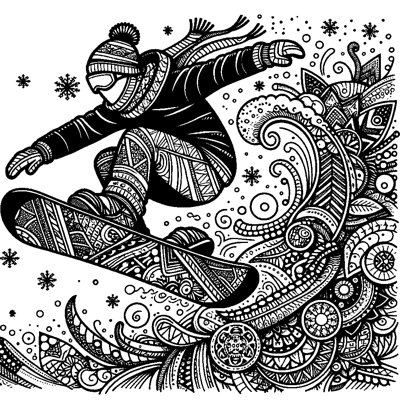 A Snowboarder Doing A Trick In The Air