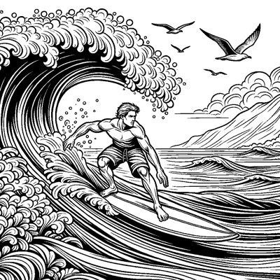 A Surfer Riding A Big Wave