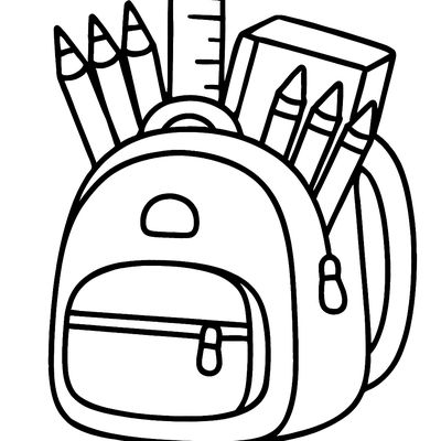 A Backpack Overflowing With School Supplies: Pencils, Books, Ruler, And Crayons
