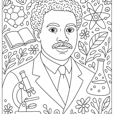 Portrait Of Important African American Scientist