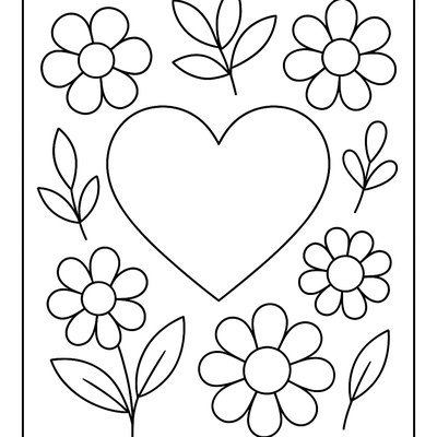 Mother's Day Card Template With Flowers