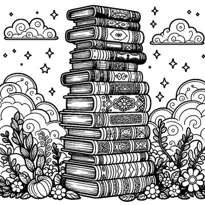 A Stack Of Favorite Classic Storybooks With Visible Titles On The Spines