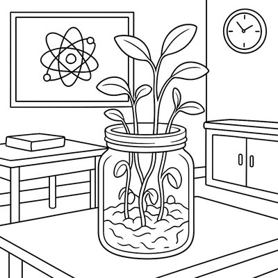 Classroom Science Experiment Growing Beans In Clear Containers