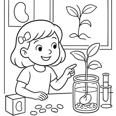 Classroom Science Experiment Growing Beans